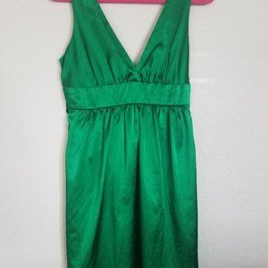 Green Satin Dress with tie in back